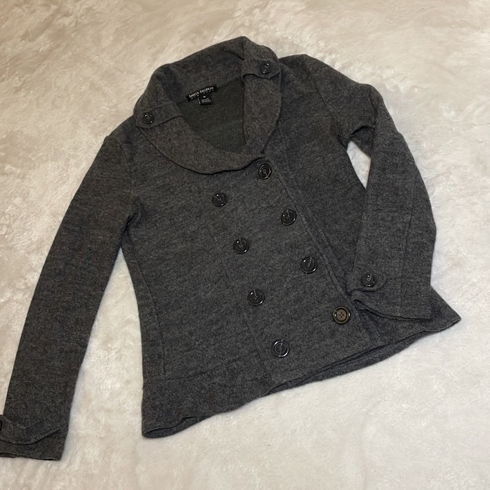 Babette Ballinger Gray 100% Wool Coat size Medium